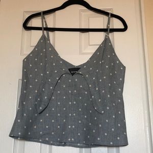 Reformation Linen Tie-Front Top